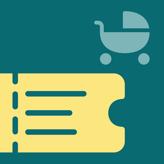 Bild von Eintritt mit Kinderwagen
